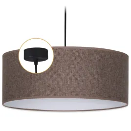 lampa-wiszaca-brazowa-z-tkaniny-lnianej-regulowana-wysokosc-1x60w-50-cm