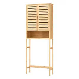 szafka-lazienkowa-nad-pralke-stojaca-regal-bambusowa-170x66x23-cm