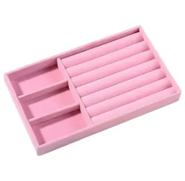 ekspozytor-na-bizuterie-welur-tacka-rozowy-r9-przegrody-3x1-z-walkami