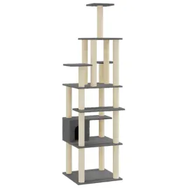 drapak-dla-kotow-ciemnoszary-74-x-74-x-183-cm-z-domkiem-i-platformami
