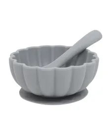 mymini-miseczka-muszelka-silikonowa-z-przyssawka-i-lyzeczka-szara
