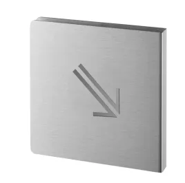 tabliczka-strzalka-45-dol-prawo-stal-nierdzewna-szczotkowana-120x120-mm