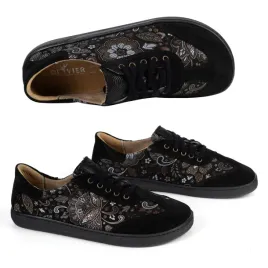 buty-barefoot-damskie-skorzane-olivier-eliza-czarne-kwiaty