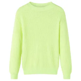 sweter-dzieciecy-z-dzianiny-zolty-neonowy-128