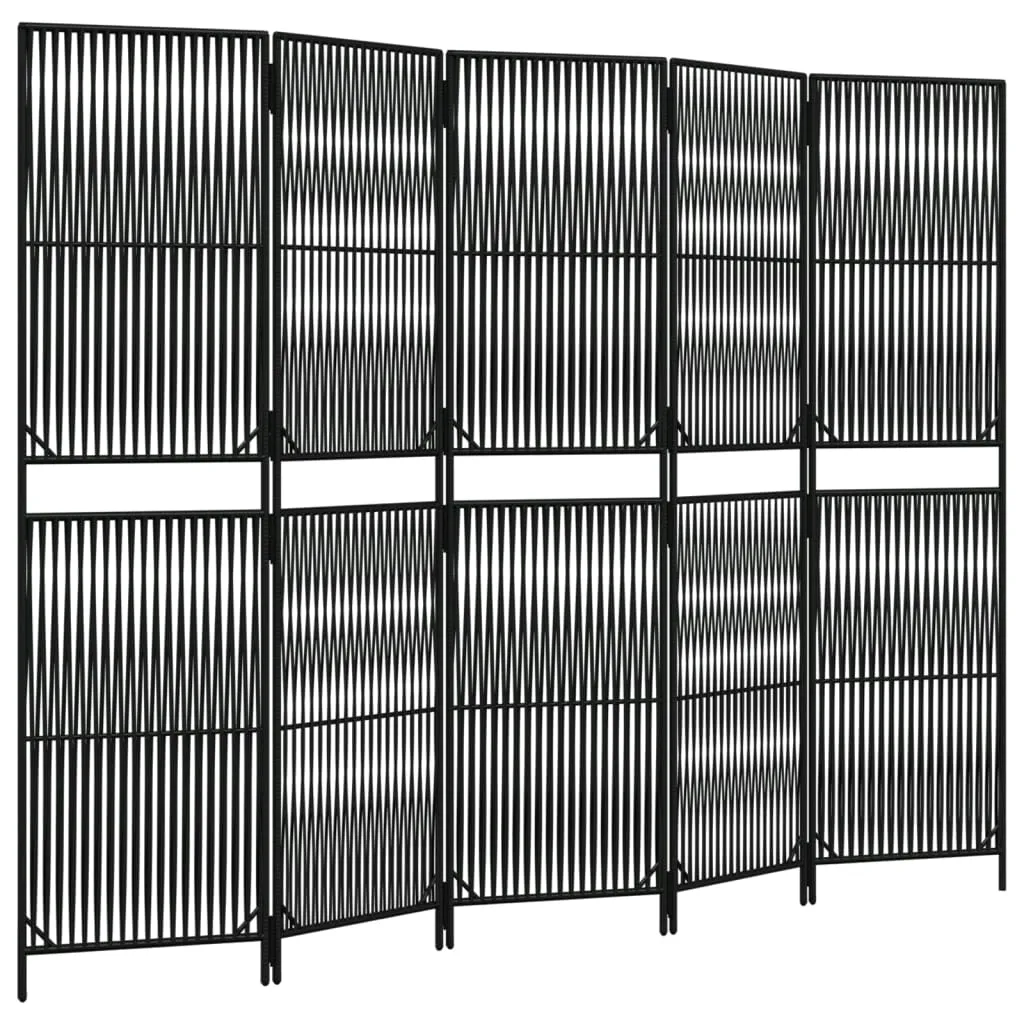 parawan-5-panelowy-czarny-polirattan