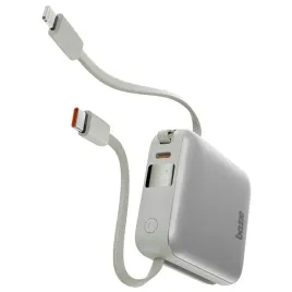 powerbank-3w1-bazic-fusion-mini-10000mah-kabel-usb-c-lightning-szary