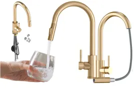 bateria-kuchenna-wyciagana-wylewka-zlota-kran-stalowy-loseto-brushed-gold