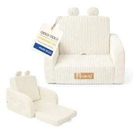 fotelik-dzieciecy-flumi-2w1-rozkladany-sztruks-jasny-krem