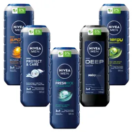 Zdjęcie produktu NIVEA MEN żel pod prysznic męski zestaw 5x500ml