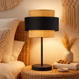 czarna-lampka-stolowa-boho-z-podwojnym-abazurem-kira-rattan
