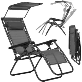 lezak-plazowy-ogrodowy-z-daszkiem-regulowany-wodoodporny-lekki-szary