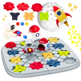 gra-logiczna-planszowa-kosmos-rakieta-jezdzacy-robot-puzzle-klocki