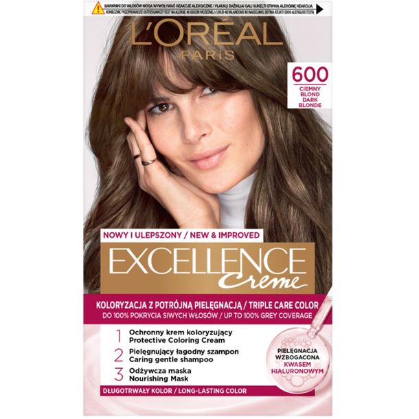 L'Oréal Paris Excellence Creme Farba Do Włosów 600 Kolor Ciemny Blond