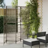 parawan-4-panelowy-szary-polirattan-stan-nowy