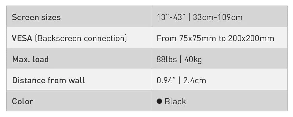 barkan-e202-uchwyt-scienny-do-tv-do-43-cali-40-kg-stan-nowy