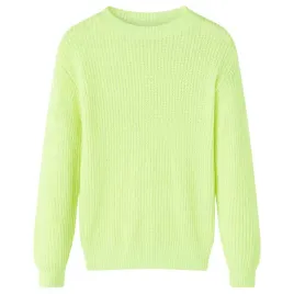 sweter-dzieciecy-z-dzianiny-zolty-neonowy-140