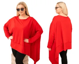 czerwona-bluzka-damska-bawelniana-plus-size-asymetryczna