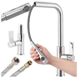 bateria-kuchenna-wyciagana-wylewka-kran-linea-chrom-stojaca-zlewozmywakowa