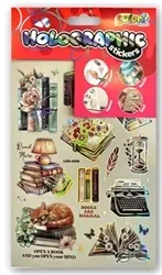 samoprzylepne-naklejki-dekoracyjne-z-holograficznym-efektem-ksiazki-books