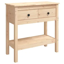 drewniany-stol-konsolowy-z-sosny-2-szuflady-75x35x75-cm