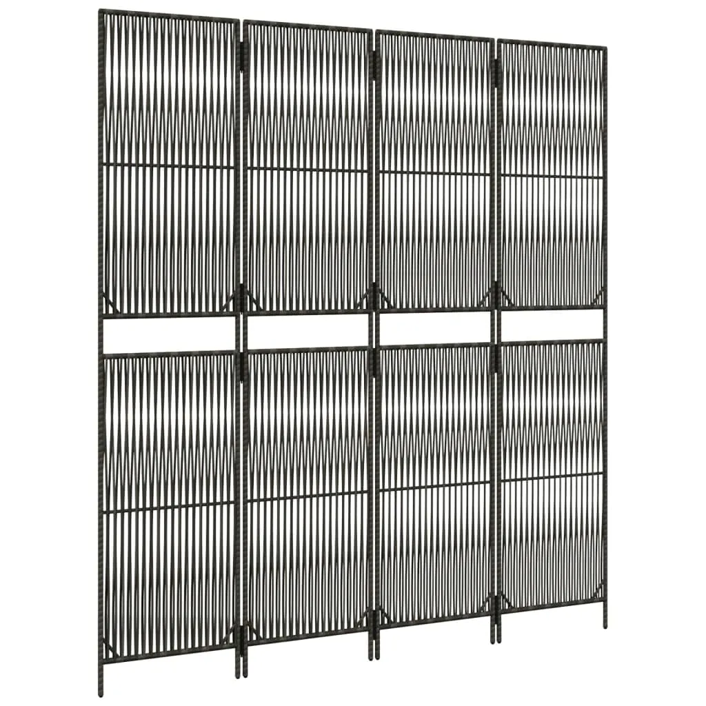 parawan-4-panelowy-szary-polirattan