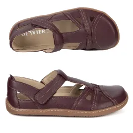 buty-damskie-barefoot-ultralekkie-polsandaly-olivier-1285-na-rzep-bordowe