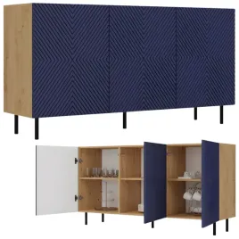 komoda-z-ryflowanymi-frontami-150-cm-3-drzwi-6-polek-artisan-granat