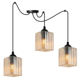 lampa-sufitowa-wiszaca-zyrandol-pajak-czarna-potrojna-miod-e27-glamour