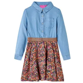 sukienka-dziecieca-z-dlugimi-rekawami-granatowo-dzinsowa-104