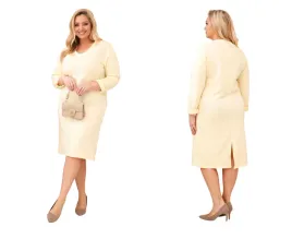 zolta-sukienka-damska-plus-size-z-dekoltem-w-serek
