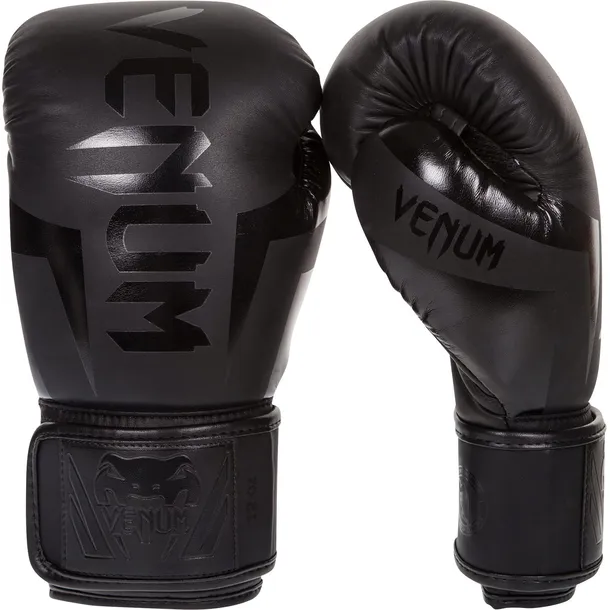 Venum Rękawice bokserskie Elite Czarne/Czarne 12oz