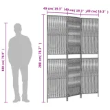parawan-3-panelowy-szary-polirattan-stan-nowy-marka-vidaxl