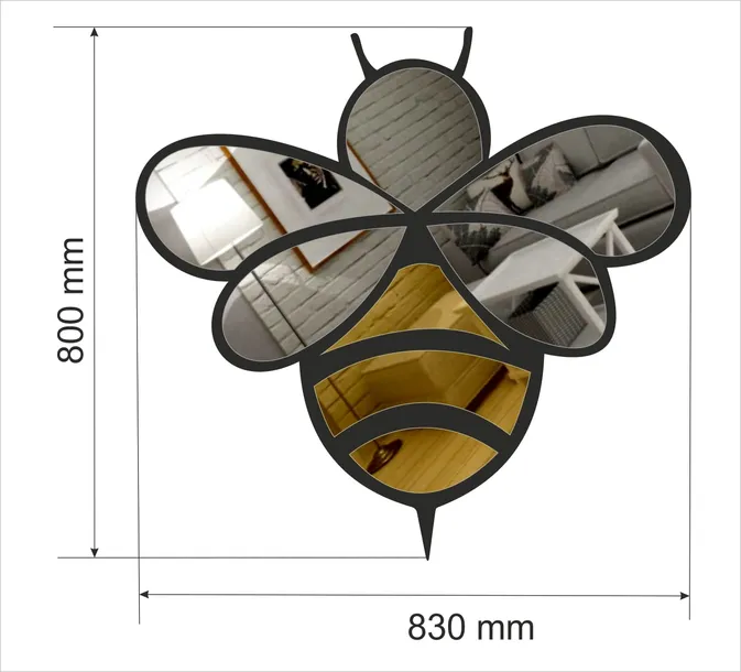 lustro-akrylowe-pszczolka-blasku-stan-nowy-przeznaczenie-do-pokoju