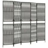 parawan-5-panelowy-szary-polirattan