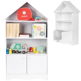 regal-na-ksiazki-dla-dzieci-domek-na-zabawki-szafka-w-ksztalcie-domku-biala