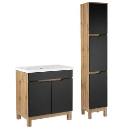 zestaw-lazienkowy-80cm-2d-alma-slupek-dab-wotan-czarny-mat