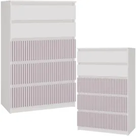 komoda-5-szuflad-biala-rozowa-dekoracyjny-front-arteso-pink