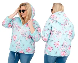 mietowa-kurtka-damska-wiosenna-plus-size-z-kapturem-w-kwiatowy-wzor