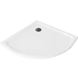 mexen-flat-brodzik-polokragly-slim-100-x-100-cm-bialy-syfon-czarny