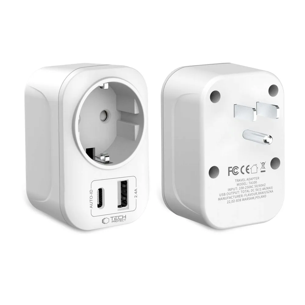 tech-protect-ta100-travel-adapter-us-to-eu-white-stan-nowy