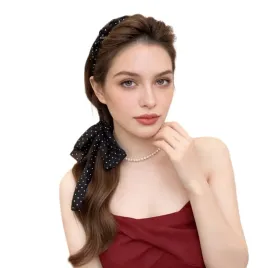 opaska-do-wlosow-super-kolory-i-wzory-czarna-w-biale-kropeczki