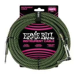 kabel-instrumentalny-gitarowy-mono-jack-3m-ernie-ball-p06077-czarno-zielony