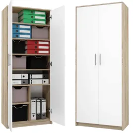 regal-biurowy-2d-8-polek-do-biura-salonu-pokoju-gabinetu-sonoma-bialy-front