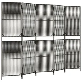parawan-5-panelowy-szary-polirattan