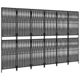 parawan-6-panelowy-czarny-polirattan-producent-vidaxl