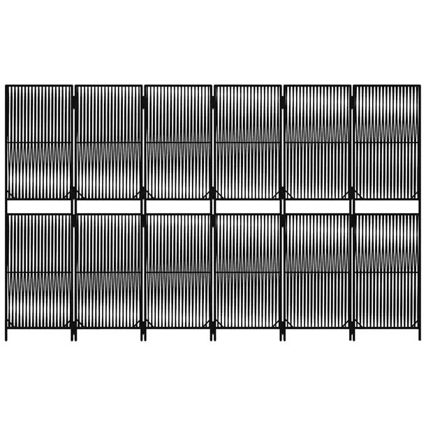 parawan-6-panelowy-czarny-polirattan-marka-vidaxl