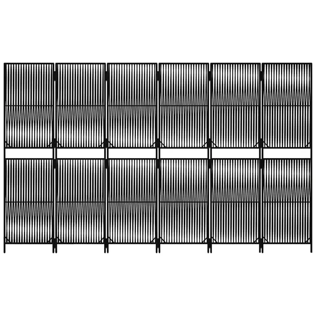 parawan-6-panelowy-czarny-polirattan-stan-nowy