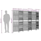parawan-6-panelowy-czarny-polirattan-kod-producenta-365384-stan-nowy