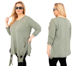 khaki-tunika-damska-bawelniana-plus-size-asymetryczna-z-ozdobnym-dolem