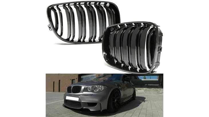 grill-bmw-1-e81-e82-e87-e88-facelift-podwojne-zeberka-gloss-black-producent-czesci-mtuning-stan-nowy